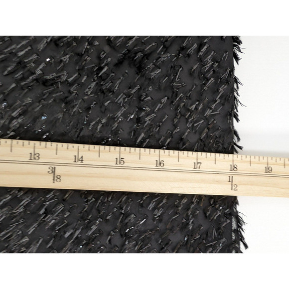 Hatch Maternity Black Shimmer Fringed Midi Party Slip Dress Size 1 US Small - Picture 8 of 10